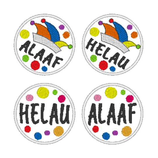 Stickdatei - Button ALAAF & HELAU - Sewando