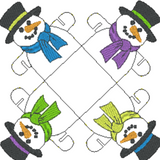 Stickdatei - Teelichthalter "Schneemänner"