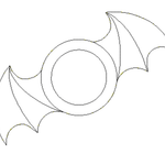 Stickdatei - Serviettenring Fledermaus - Sewando