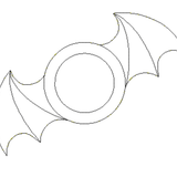 Stickdatei - Serviettenring Fledermaus - Sewando