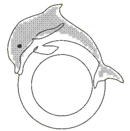 Stickdatei - Serviettenring Delphin - Sewando