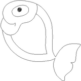 Stickdatei - Serviettenring "Lachender Fisch"
