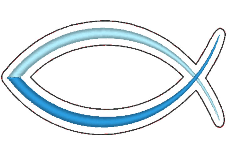 Stickdatei - Serviettenring Fisch ICHTHYS - Sewando