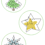 Stickdatei - Untersetzer Single Line Advent (24 Dateien) - Sewando