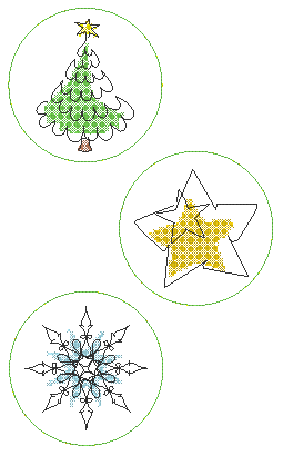 Stickdatei - Untersetzer Single Line Advent (24 Dateien) - Sewando