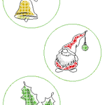 Stickdatei - Untersetzer Single Line Advent (24 Dateien) - Sewando
