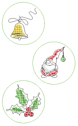 Stickdatei - Untersetzer Single Line Advent (24 Dateien) - Sewando