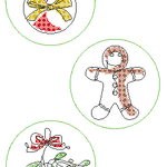 Stickdatei - Untersetzer Single Line Advent (24 Dateien) - Sewando