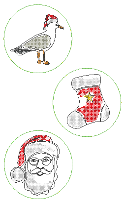 Stickdatei - Untersetzer Single Line Advent (24 Dateien) - Sewando