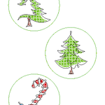 Stickdatei - Untersetzer Single Line Advent (24 Dateien) - Sewando