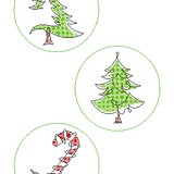 Stickdatei - Untersetzer Single Line Advent (24 Dateien) - Sewando