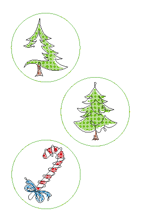 Stickdatei - Untersetzer Single Line Advent (24 Dateien) - Sewando