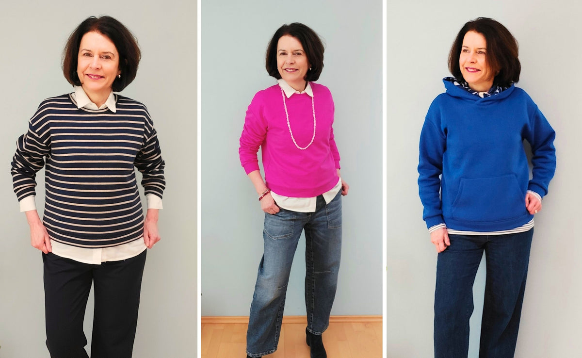 sweater hoodie schnittmuster basic für anfänger