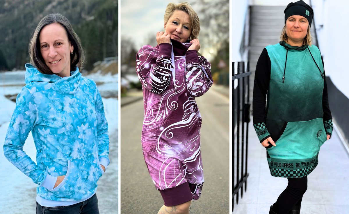 sweater hoodie schnittmuster basic für anfänger