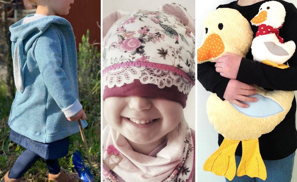 Ostermotive, Frühlingsdateien, Hasenohren nähen, Küken, Weste