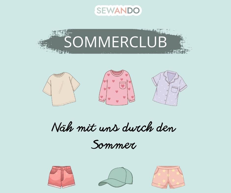 Nähe mit im Sewando Sommerclub. Nähe, sticke, plotte Dateien von Sewando und sammle Punkte. Mehr in unserer fb-Gruppe oder auf Instagram.