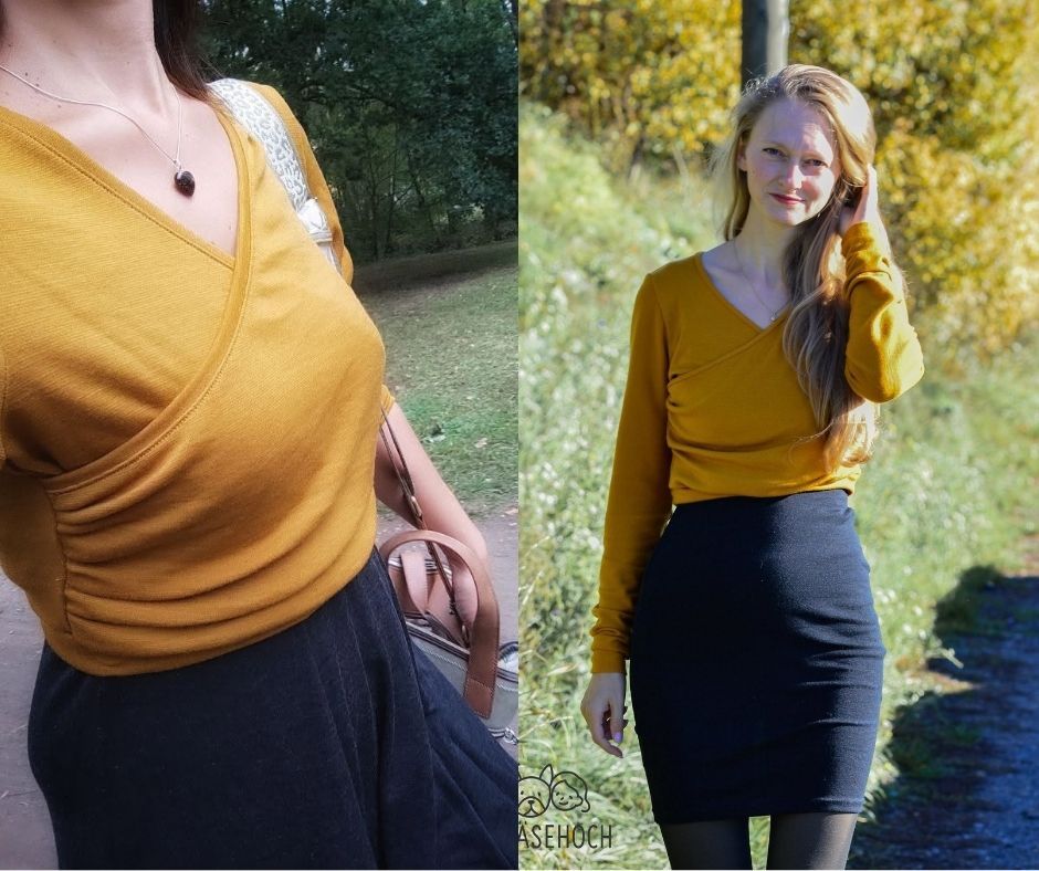 Cropp-Sweater mit oder ohne Raffung, stilltauglich mit 2 Ausschnittvarianten