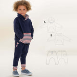 Schnittmuster Set Hoodie Hose FLY DADO PDF 2-in-1 Taschen