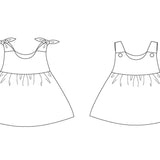 Schnittmuster Babykleid LIPSIA CLARA PDF 2-in-1 Pinafore 62/68-98/104
