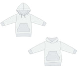 Schnittmuster Tunika Hoodie ARWEN PDF - zwei Varianten eines lässigen Kinderhoodies mit Kapuze.
