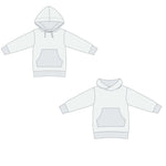 Schnittmuster Tunika Hoodie ARWEN PDF - zwei Varianten eines lässigen Kinderhoodies mit Kapuze.