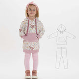 Schnittmuster Hoodie und Leggings ARWEN für Mädchen, inklusive PDF-Schnittmuster und Nähanleitung