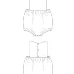 Schnittmuster Baby Bloomer Marco Kurzoverall  PDF | Sommer-Strampler | Größe 50–92 | Schnittmuster für Baby-Kurzoverall