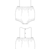 Schnittmuster Baby Bloomer Marco Kurzoverall  PDF | Sommer-Strampler | Größe 50–92 | Schnittmuster für Baby-Kurzoverall