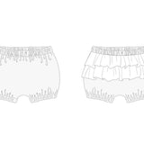 Schnittmuster Baby Pumphose EMI PDF Rüschen ohne Mittelnaht