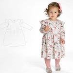 Schnittmuster Mädchenkleid ELLA – süßes Retro Kleid mit Volants für Mädchen, charmant und elegant.