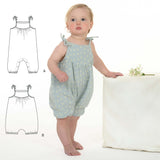Schnittmuster Baby Overall Jumpsuit NELE – Kleinkind Sommer-Overall, zeigt zwei Varianten für Mini-Overall.