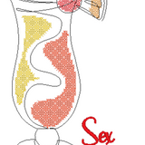 Stickdatei Single Line  "Cocktails"