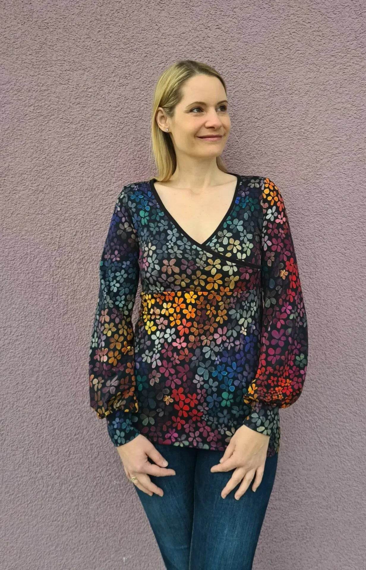 Schnittmuster Shirt Vivianit Gr. A - M DE/EN/FR. BU 76-134cm - Sewando