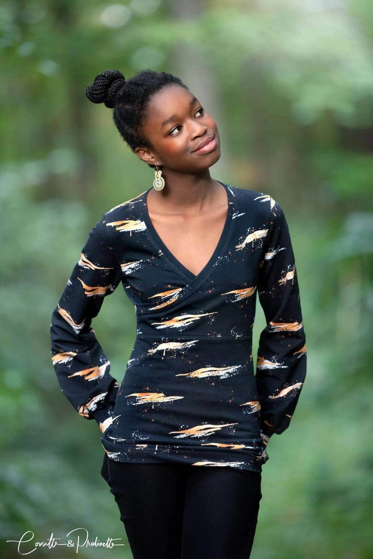 Schnittmuster Shirt Vivianit Gr. A - M DE/EN/FR. BU 76-134cm - Sewando