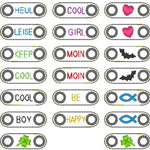 Stickdatei Lace Tags für Schnürschuhe - Sewando