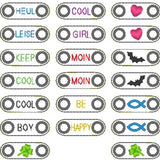 Stickdatei Lace Tags für Schnürschuhe - Sewando