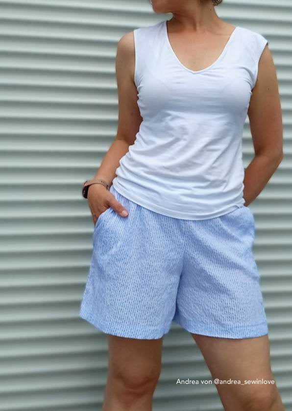 Schnittmuster Shorts Shorty Gr. 34–50 – PDF A4 & A0 inkl. Anleitung - Sewando