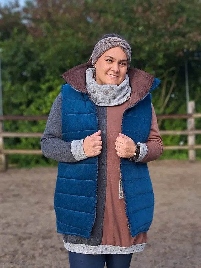 Schnittmuster Weste Warwickit Gr. A-M DE/EN/FR BU 76-134cm - Sewando