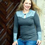 Shirt Mit Herzausschnitt & Manschetten | Schnittmuster+ Anleitung | Gr. 32-58 | Anfänger - Sewando