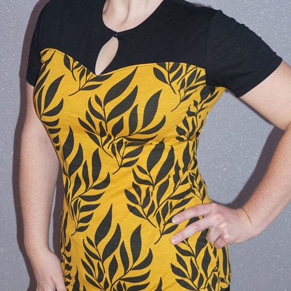 Shirt Mit Herzausschnitt & Manschetten | Schnittmuster+ Anleitung | Gr. 32-58 | Anfänger - Sewando
