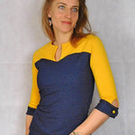 Shirt Mit Herzausschnitt & Manschetten | Schnittmuster+ Anleitung | Gr. 32-58 | Anfänger - Sewando