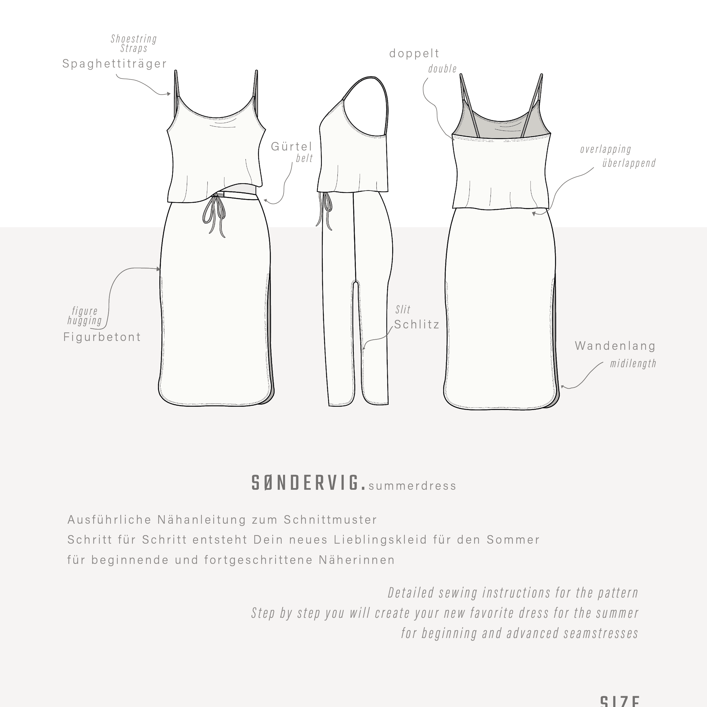 SØNDERVIG.sommerkleid | Damen | 32-52 | Schnitt : - Sewando