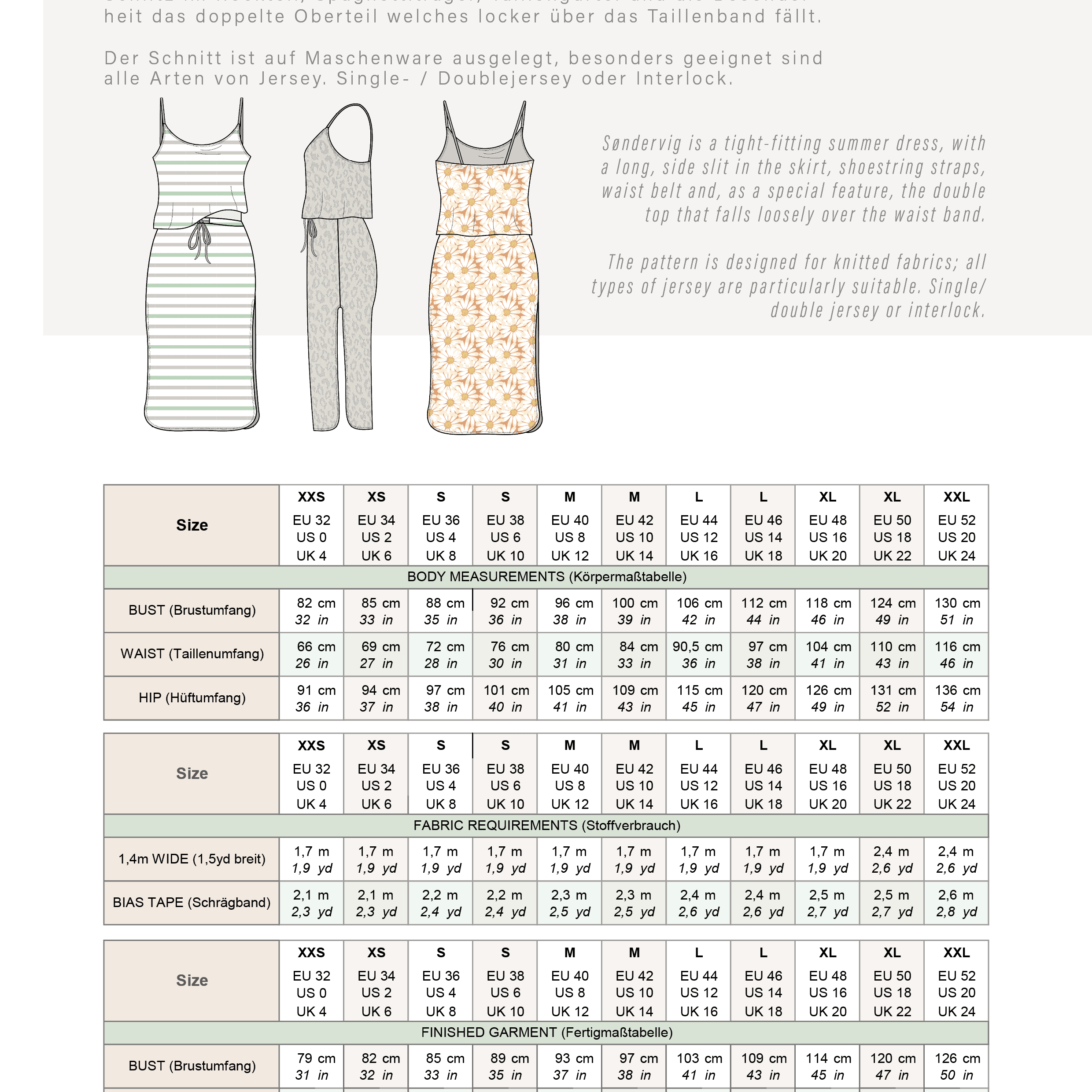 SØNDERVIG.sommerkleid | Damen | 32-52 | Schnitt : - Sewando