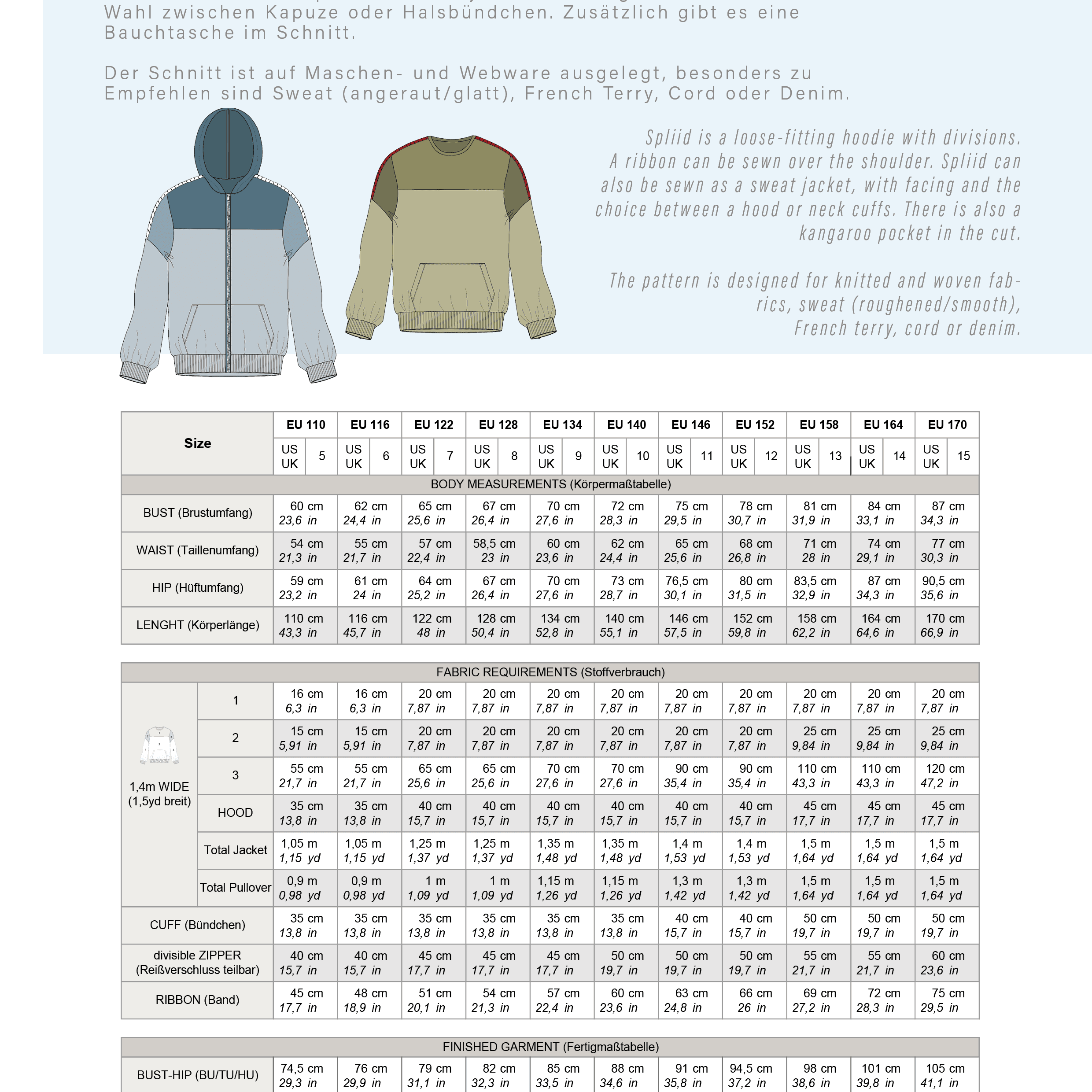 SPLIID.pullover | Kinder | 110-170 Schnitt : - Sewando