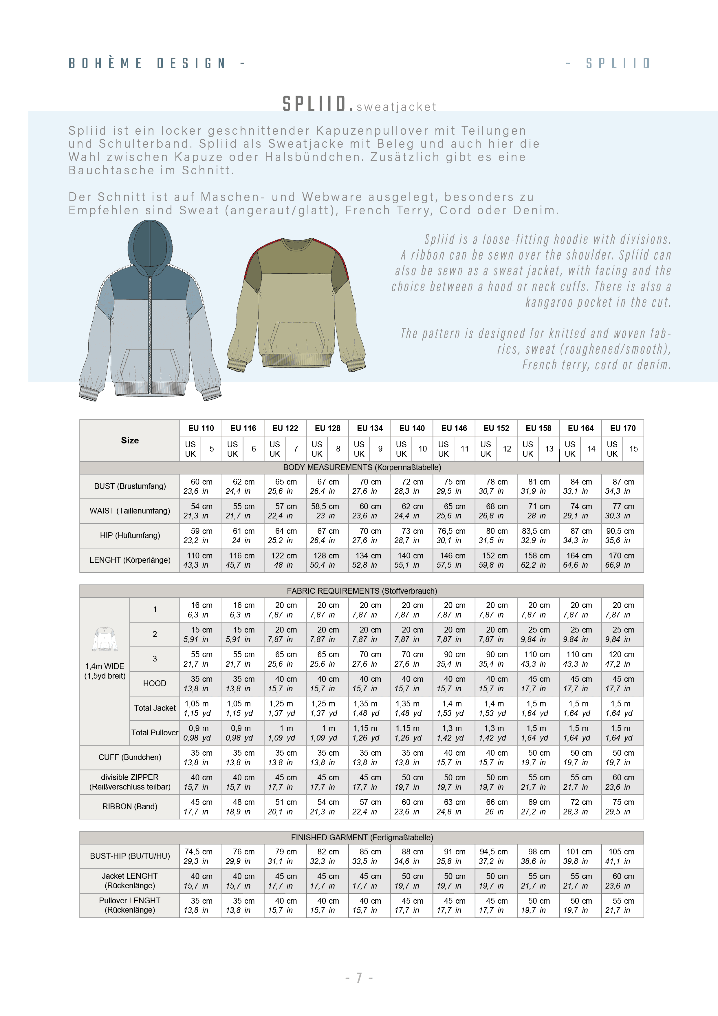 SPLIID.pullover | Kinder | 110-170 Schnitt : - Sewando
