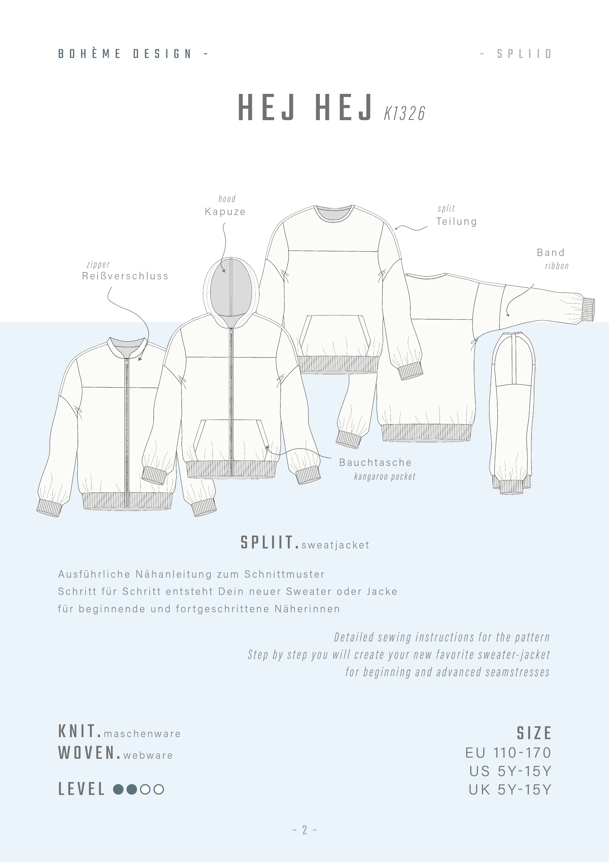 SPLIID.pullover | Kinder | 110-170 Schnitt : - Sewando