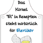 Stickdatei - ITH Flaschenschürzen Eierlikör (große Flaschen) - Sewando
