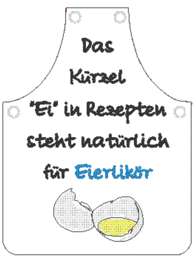 Stickdatei - ITH Mini-Flaschenschürzen Eierlikör (kleine Flaschen) - Sewando