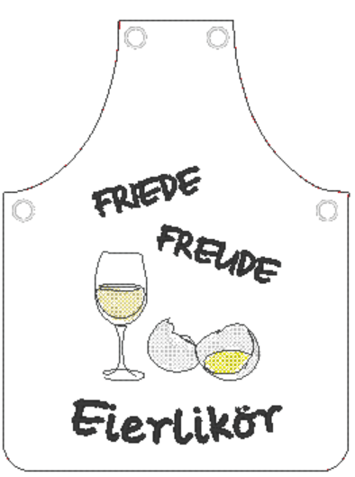 Stickdatei - ITH Mini-Flaschenschürzen Eierlikör (kleine Flaschen) - Sewando
