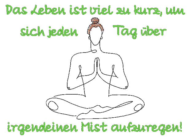 Stickdatei - Yoga - Sprüche - Sewando